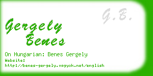 gergely benes business card